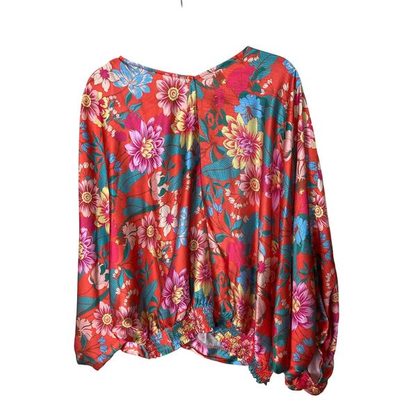 Umgee Plus size Blouse Flowers Dolman Sleeve Size 1X - Picture 6 of 10